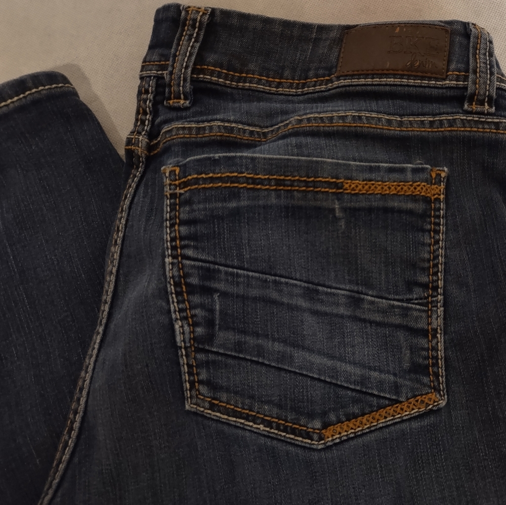 BKE Dakota 36S Blue Jeans Tapered Leg Medium Wash